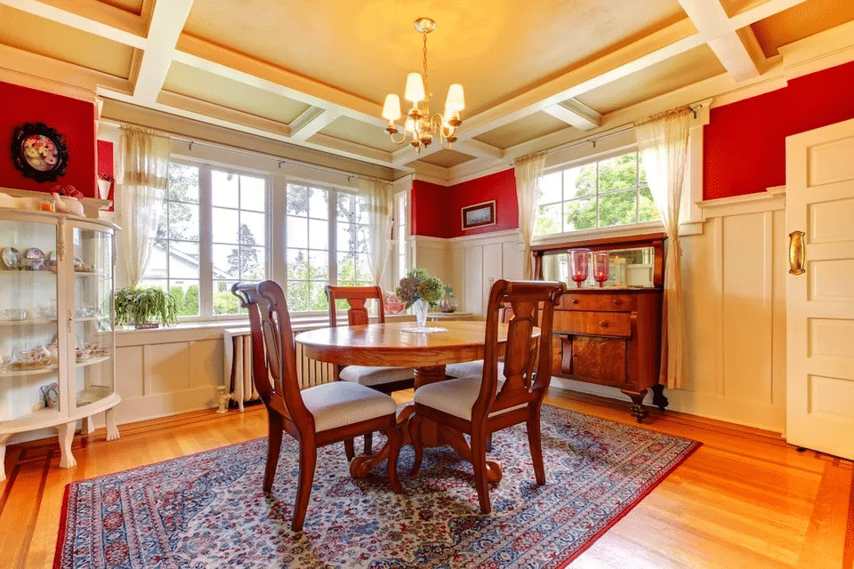 Dining Area with an Oriental Rug