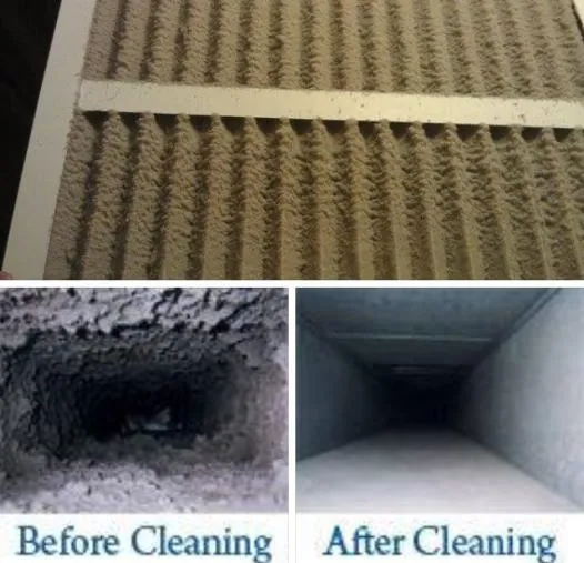 Air Duct Cleaning - Before and After