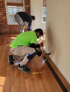 Removing hardwood flooring